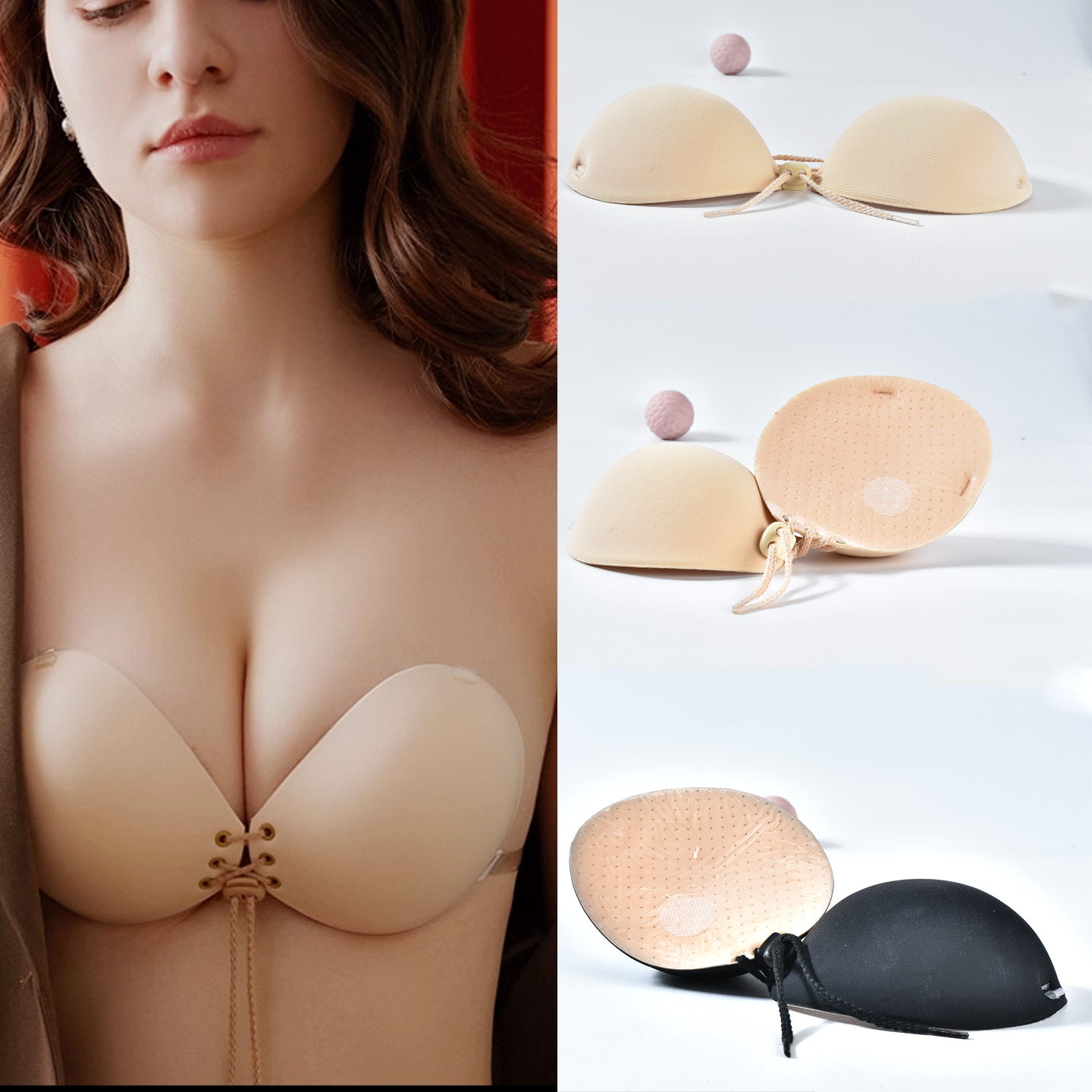 Strapless Bra Adhesive - Thickened 6cm Sexy Women's Adhesive Push-Up